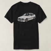 白色BMW 1 Tシャツ (デザイン正面)