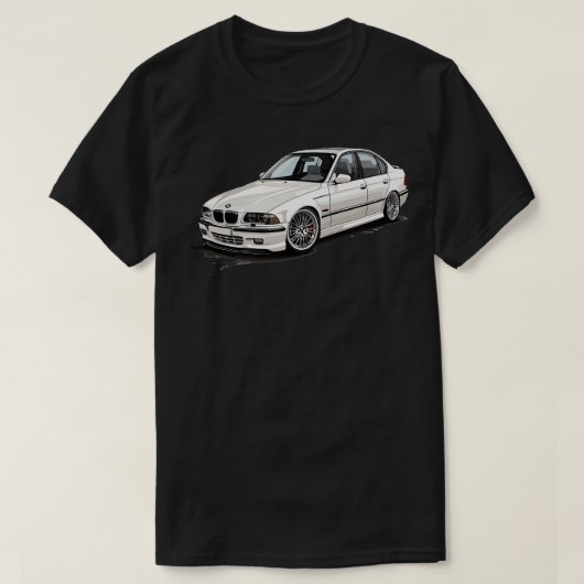 白色BMW 1 Tシャツ (デザイン正面)
