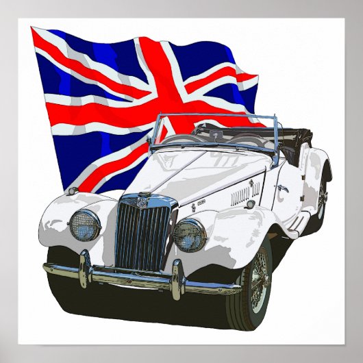 白色MG TF ポスター (正面)