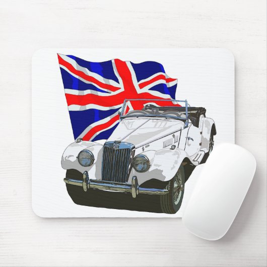 白色MG TF マウスパッド (マウス)