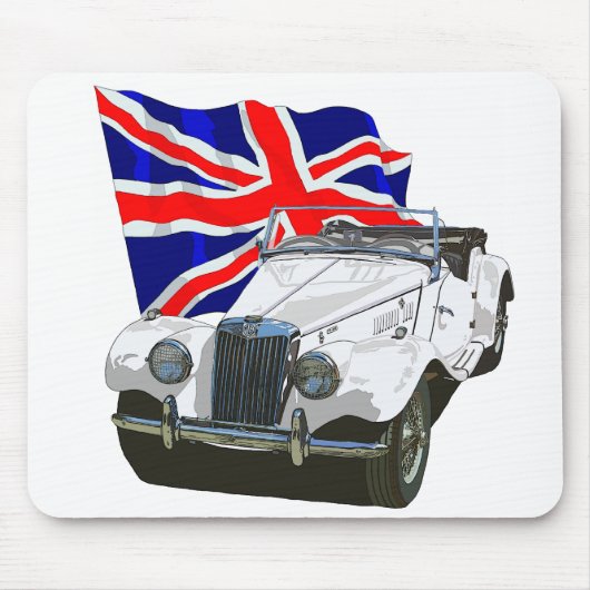 白色MG TF マウスパッド (正面)