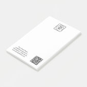 白色QR | ビジネスミニマルロゴデザイン ポストイット (アングル)