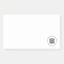 白色QR | ミニマリストクリーンビジネスデザイン ポストイット