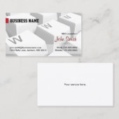 白色WWWキーボードインターネット名刺 名刺 (正面/裏面)