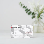 白色WWWキーボードインターネット名刺 名刺 (スタンド正面)