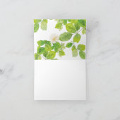 白花と緑の葉の庭 サンキューカード (内部)