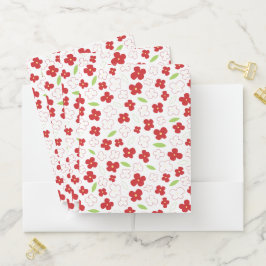 白花と赤花 ポケットフォルダー