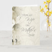 白花の母のデイカード カード (黄色い花)