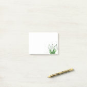 白花の水色 ポストイット (デスク上)