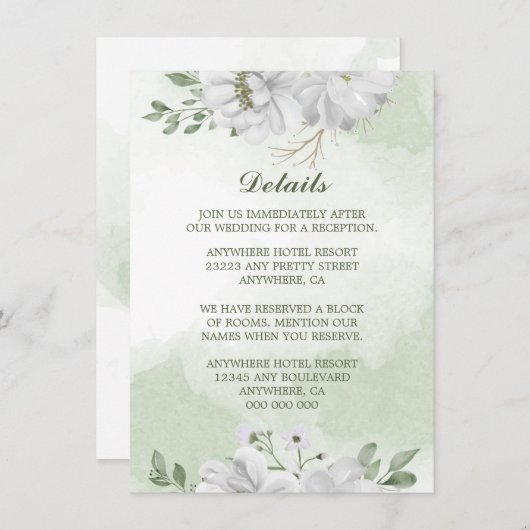 白花の緑の詳細 エンクロージャーカード (正面/裏面)