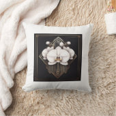 白花アールデコ クッション (ブランケット)