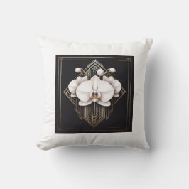 白花アールデコ クッション
