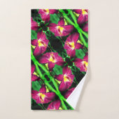 白花クローズアップ抽象芸術パターン バスタオルセット (ハンドタオル)