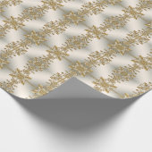 白花ゴールド装飾ラッピングペーパー ラッピングペーパー (角)