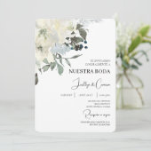 白花スペインの結婚式招待状 招待状 (スタンド正面)