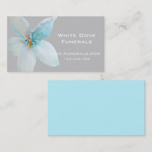 白花デザイン葬祭業 名刺 (正面/裏面)