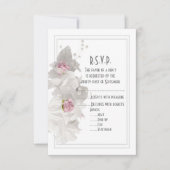 白花フローラ結婚ズ 出欠カード (正面)