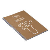 白花モダンシンプル輪郭 ノートブック (右側)