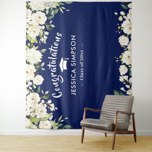 白花ユーカリ卒業写真の背景 タペストリー (インサイチュ)