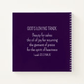 白花写真美しいAshes Bible Verse ノートブック (裏面)