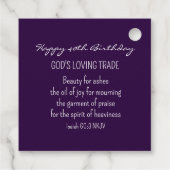 白花写真美しいAshes Bible Verse フェイバータグ (裏面)