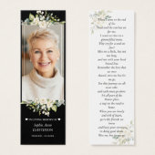 白花写真追悼詩ブックマーク (正面&裏面)