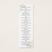 白花写真追悼詩ブックマーク (裏面)