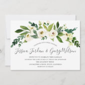 白花咲き結婚式招待状 招待状 (正面)