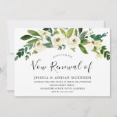 白花咲き花願リニューアル招待状 招待状 (正面)