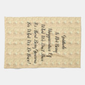 白花抽象芸術感謝 キッチンタオル (横)