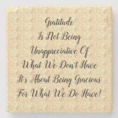 白花抽象芸術感謝 ストーンコースター (正面)