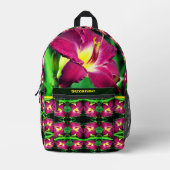 白花抽象芸術 パーソナライズされた プリントバックパック (正面)