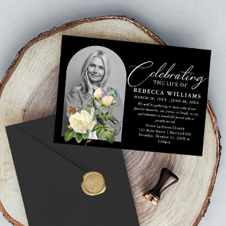 白花書道お祝い 招待状