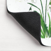 白花水彩春 素朴 マウスパッド (コーナー)