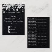 白花石鹸の香りの具付き黒 名刺 (正面/裏面)