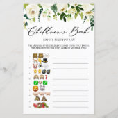 白花童本絵文字カード (正面)