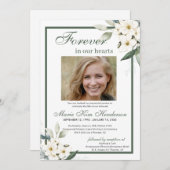 白花緑樹葬祭慰霊祭 招待状 (正面/裏面)