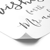 白花緑結婚の願い看板ポスター ポスター (角)