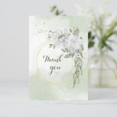 白花緑金ゴールドリースサンキューカード サンキューカード (スタンド正面)