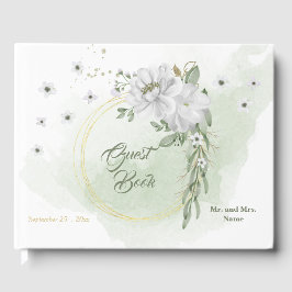 白花緑金ゴールドリース ゲストブック