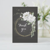 白花緑金ゴールドリース サンキューカード (スタンド正面)