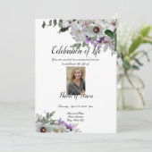 白花葬儀告知招待状 招待状 (スタンド正面)