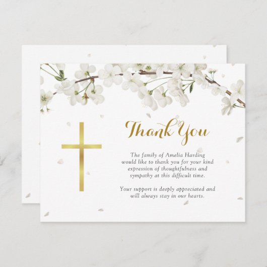 白花葬教会 サンキューカード (正面/裏面)