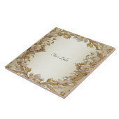 白花装飾用金ゴールド陶瓦 タイル (側面)