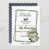 白花誕生日招待状 招待状 (正面/裏面)