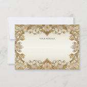 白花飾り金ゴールドサンキューカード サンキューカード (裏面)