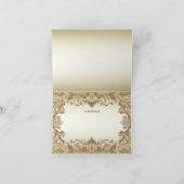 白花飾り金ゴールドサンキューカード サンキューカード (内部)