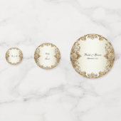 白花飾り金ゴールドテーブル紙吹雪 コンフェッティ (正面)