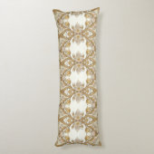 白花飾り金ゴールド抱き枕 ボディピロー (裏面 (縦))