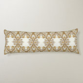 白花飾り金ゴールド抱き枕 ボディピロー (裏面)